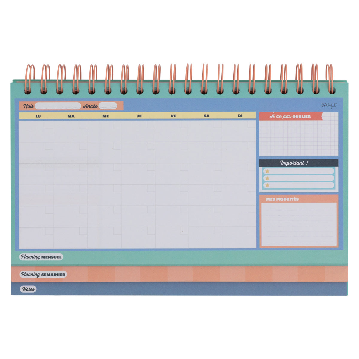 Planning semainier et mensuel - Je commence maintenant. Je sais que je vais y arriver !
