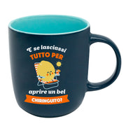 Tazza con messaggio divertente in italiano Mr. Wonderful - E se lasciassi tutto per aprire un bel chiringuito?