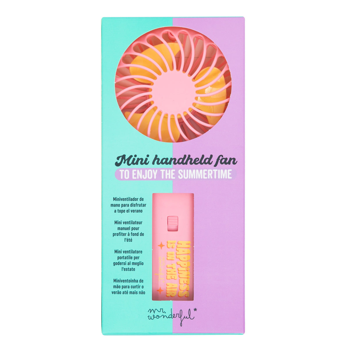 Mini handheld fan - Happiness is in the air
