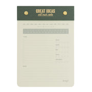 Green notepad - Great ideas and much more