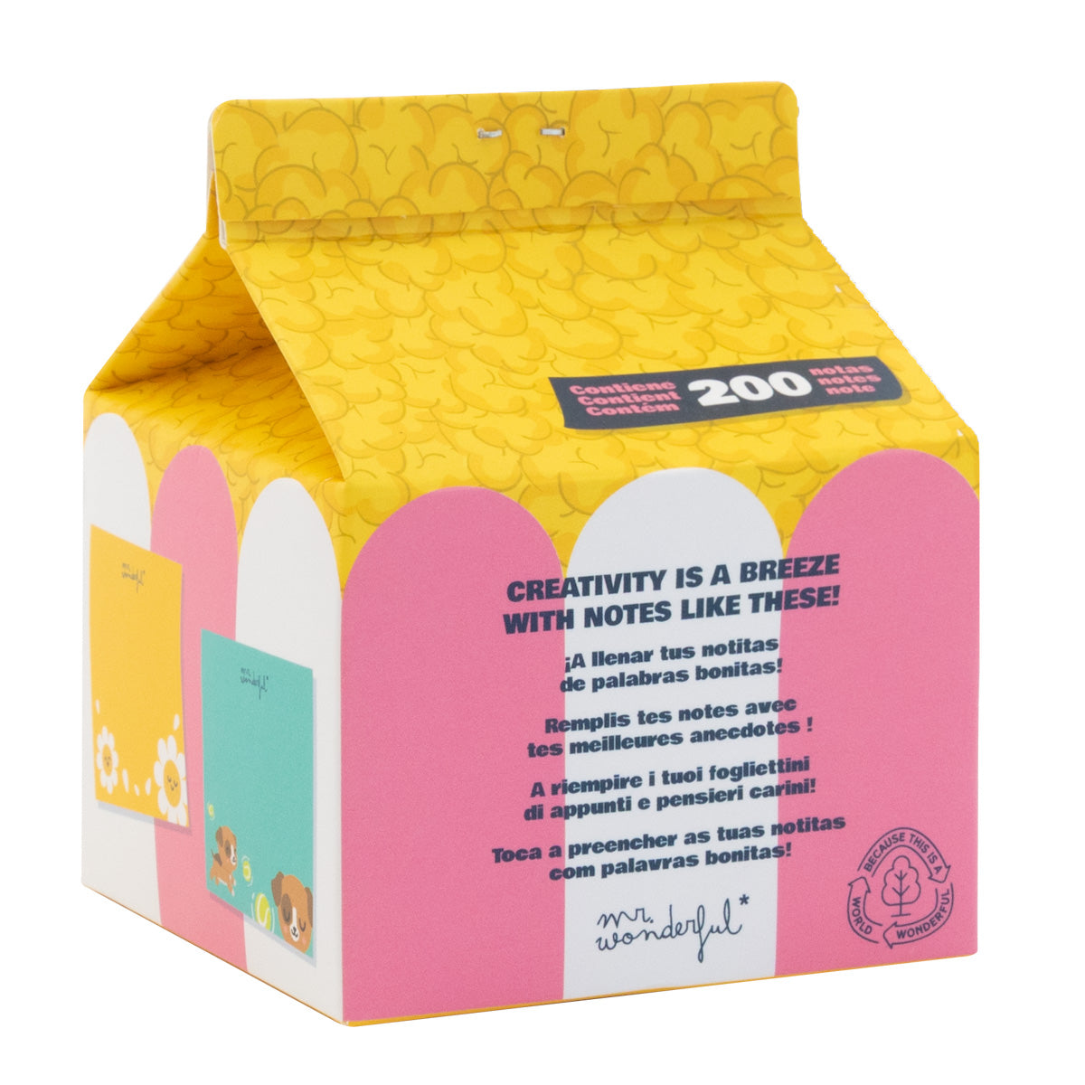 Boîte de notes volantes pour citations et anecdotes 