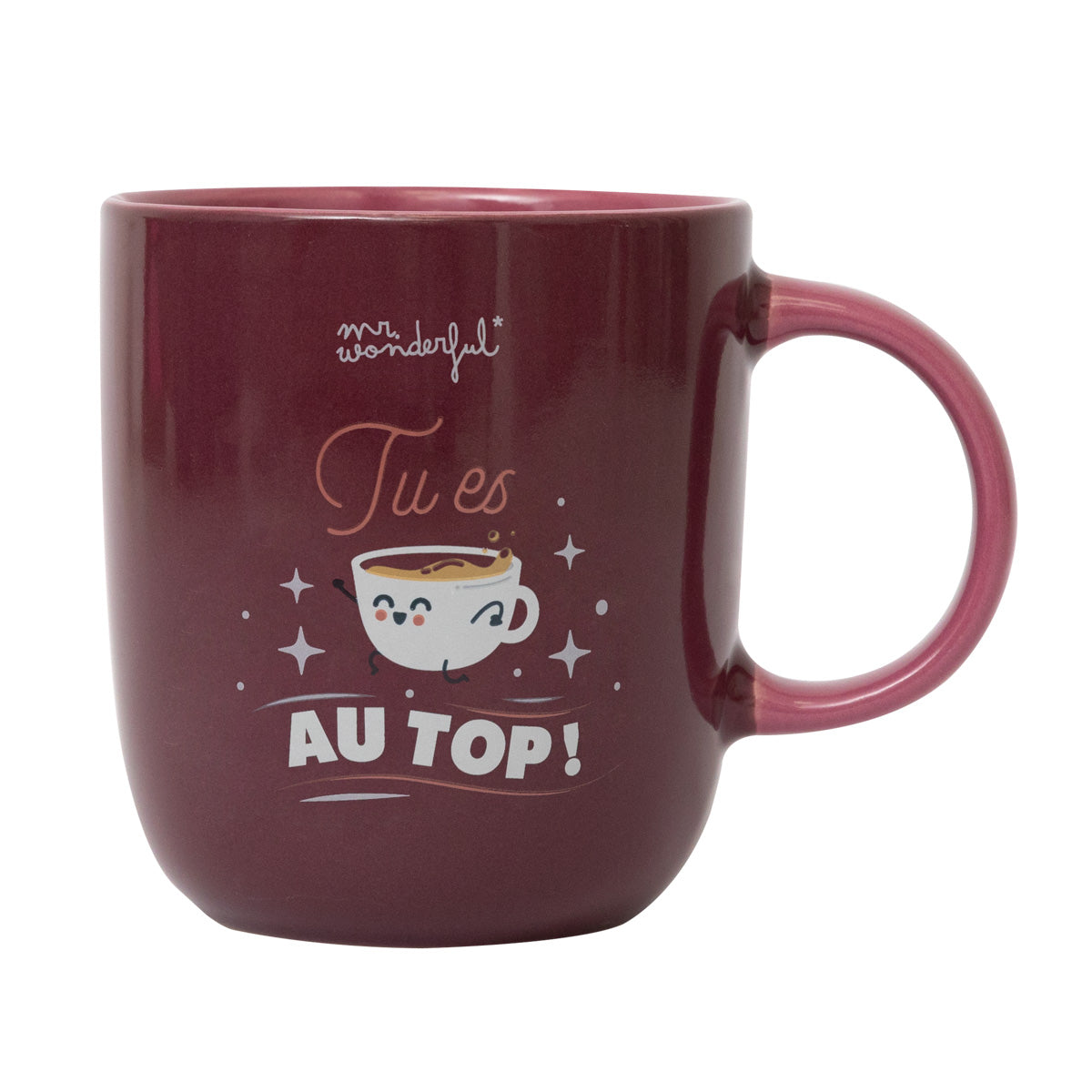 Mug avec message de motivation Mr. Wonderful - Tu es au top !