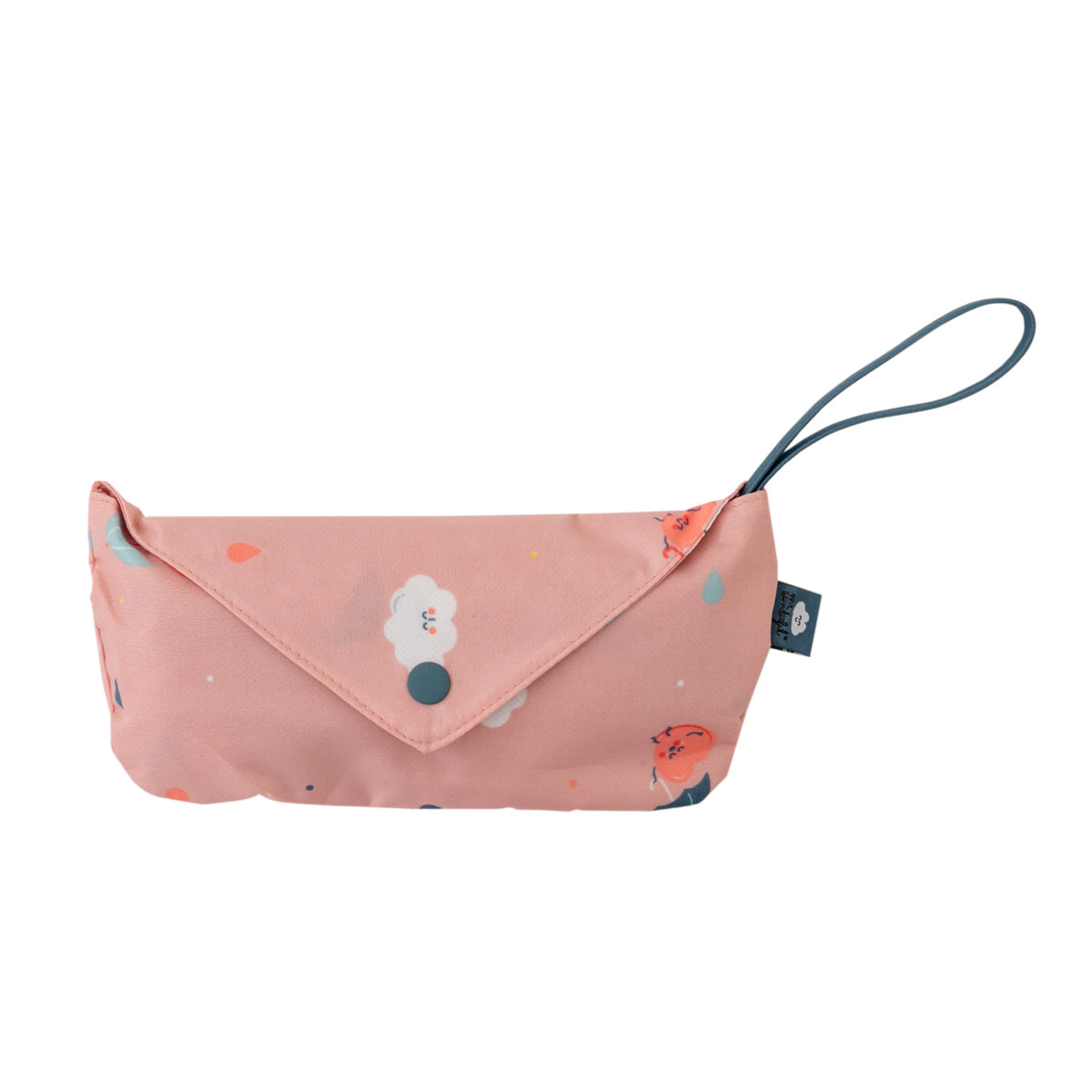 Small umbrella pink - Heart and cloud print