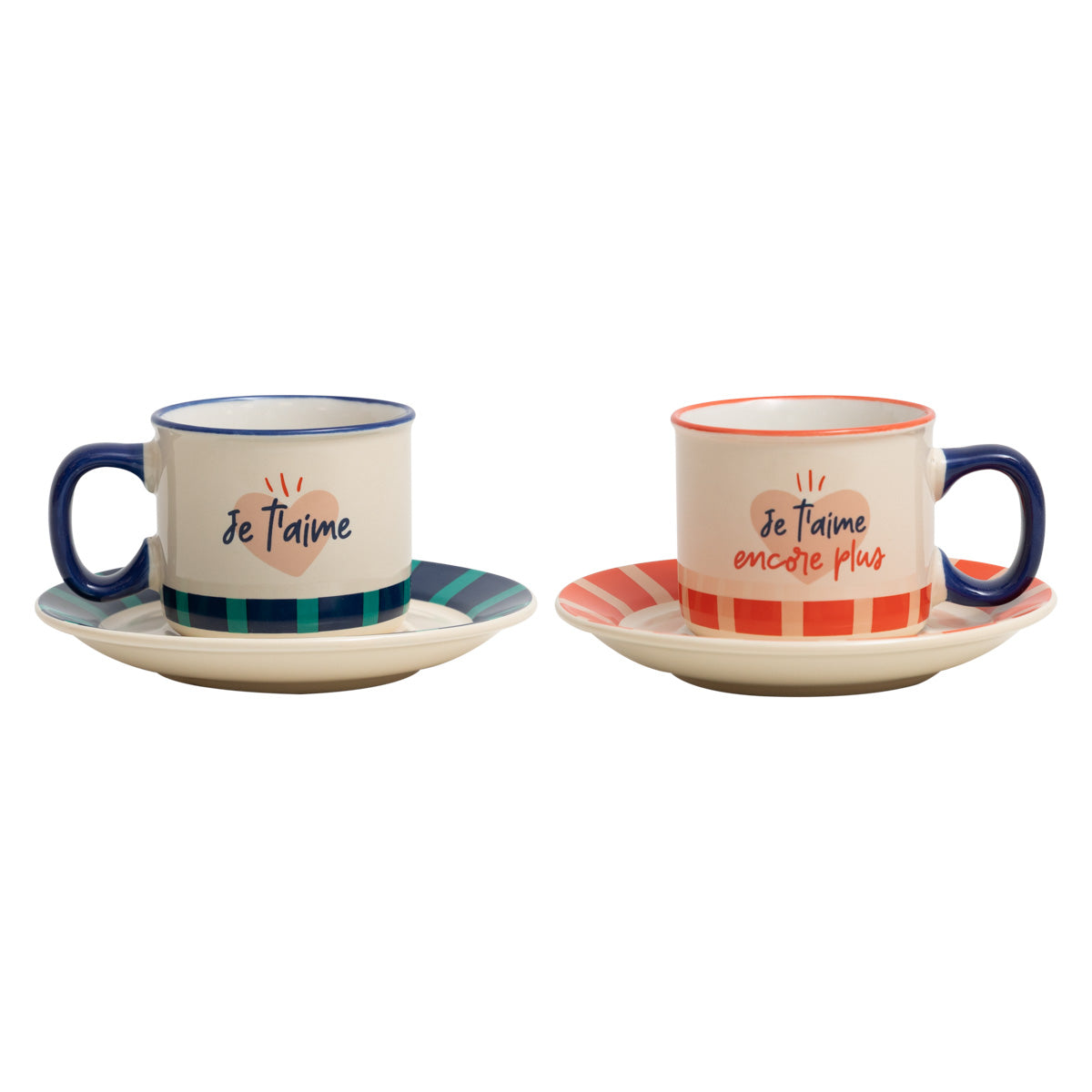 Ensemble de 2 tasses à expresso pour montrer le véritable amour