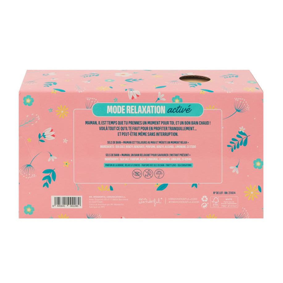 Kit pour dorloter maman - Sels de bain + bougie 