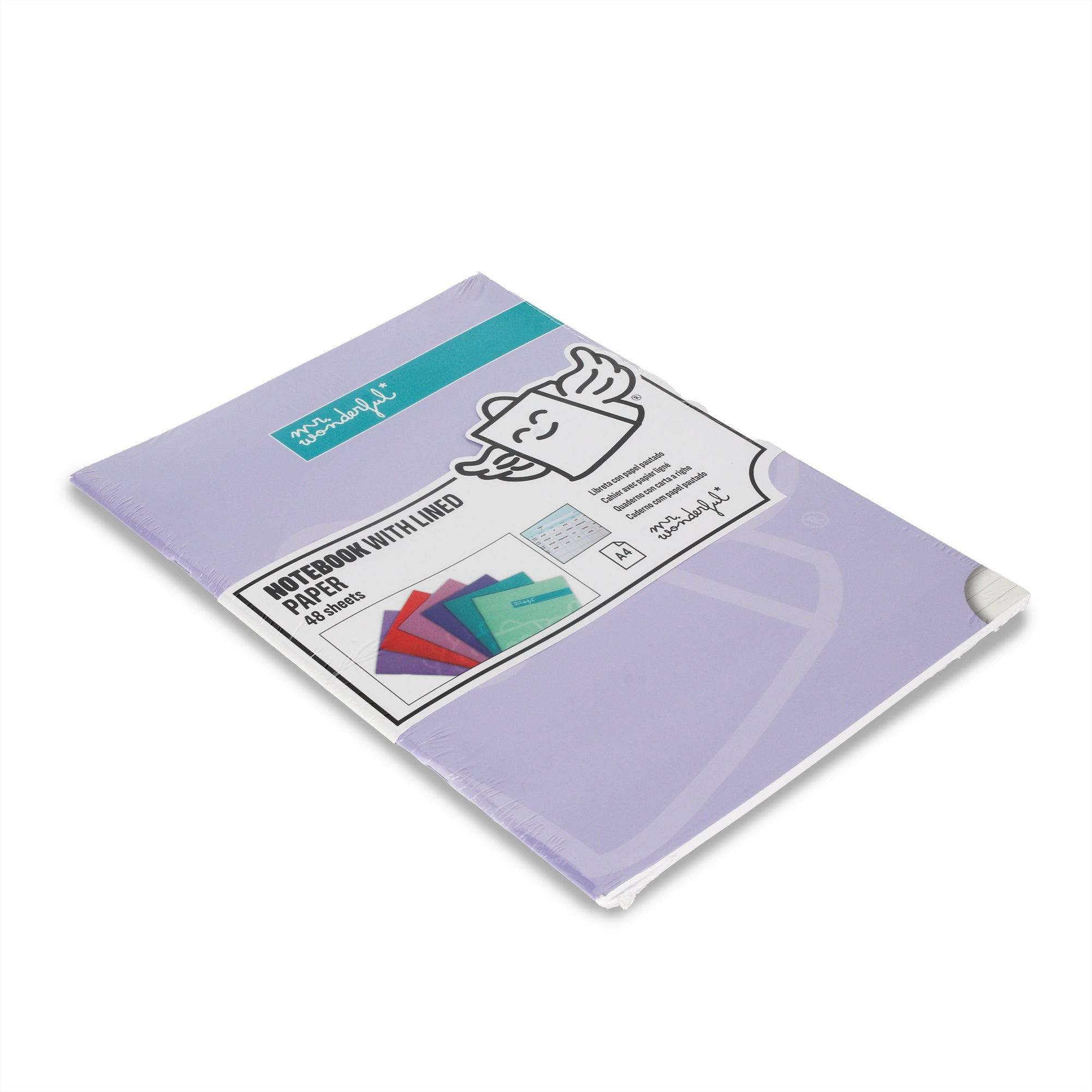 Lilac A4 notebook 48 sheets - Lined paper