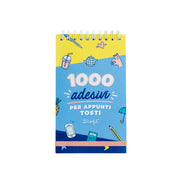 Block notes spirale con 1000 adesivi per appunti