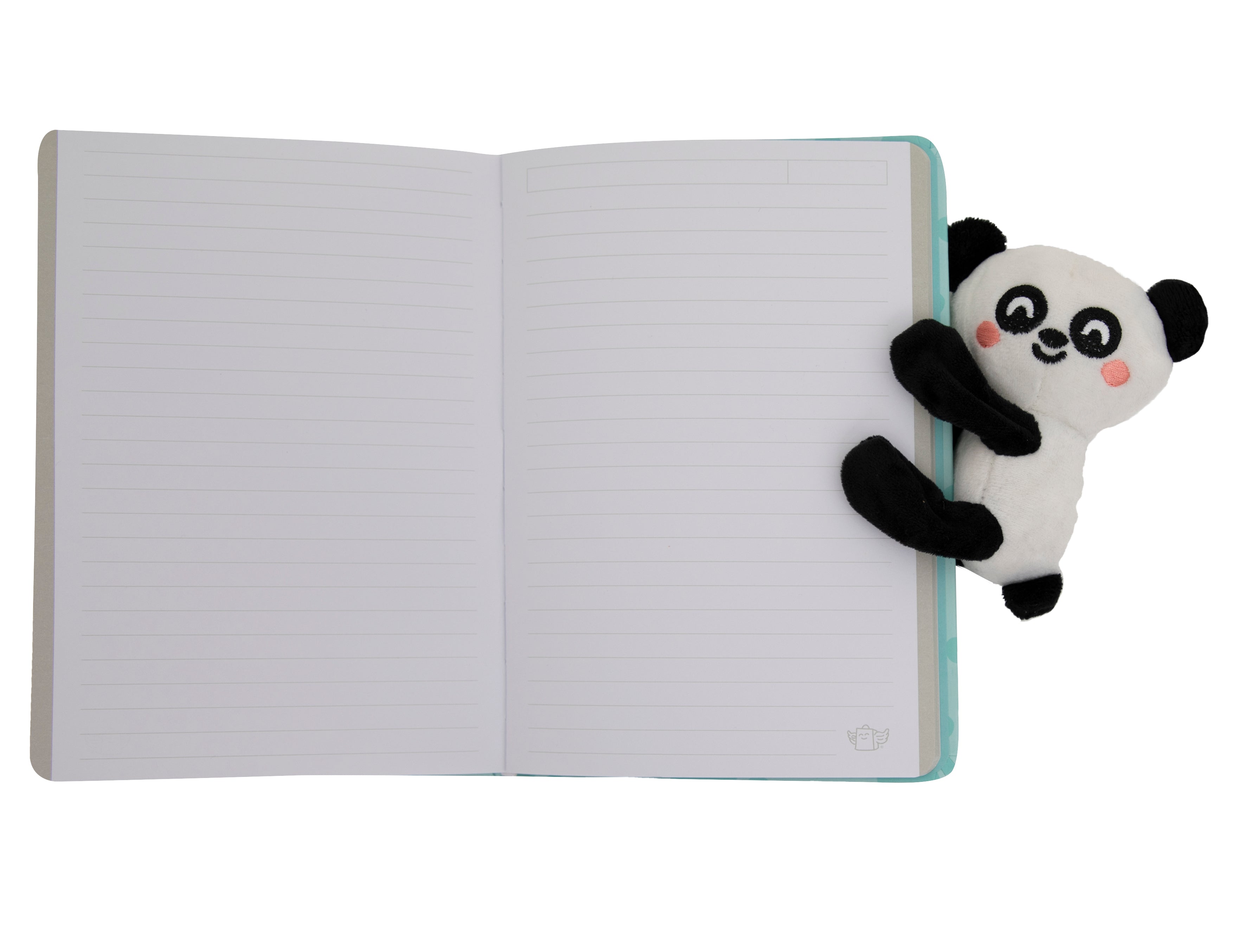 Quaderno A5 con peluche panda - Be your best self
