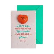 Squishy card - You make my heart glow!