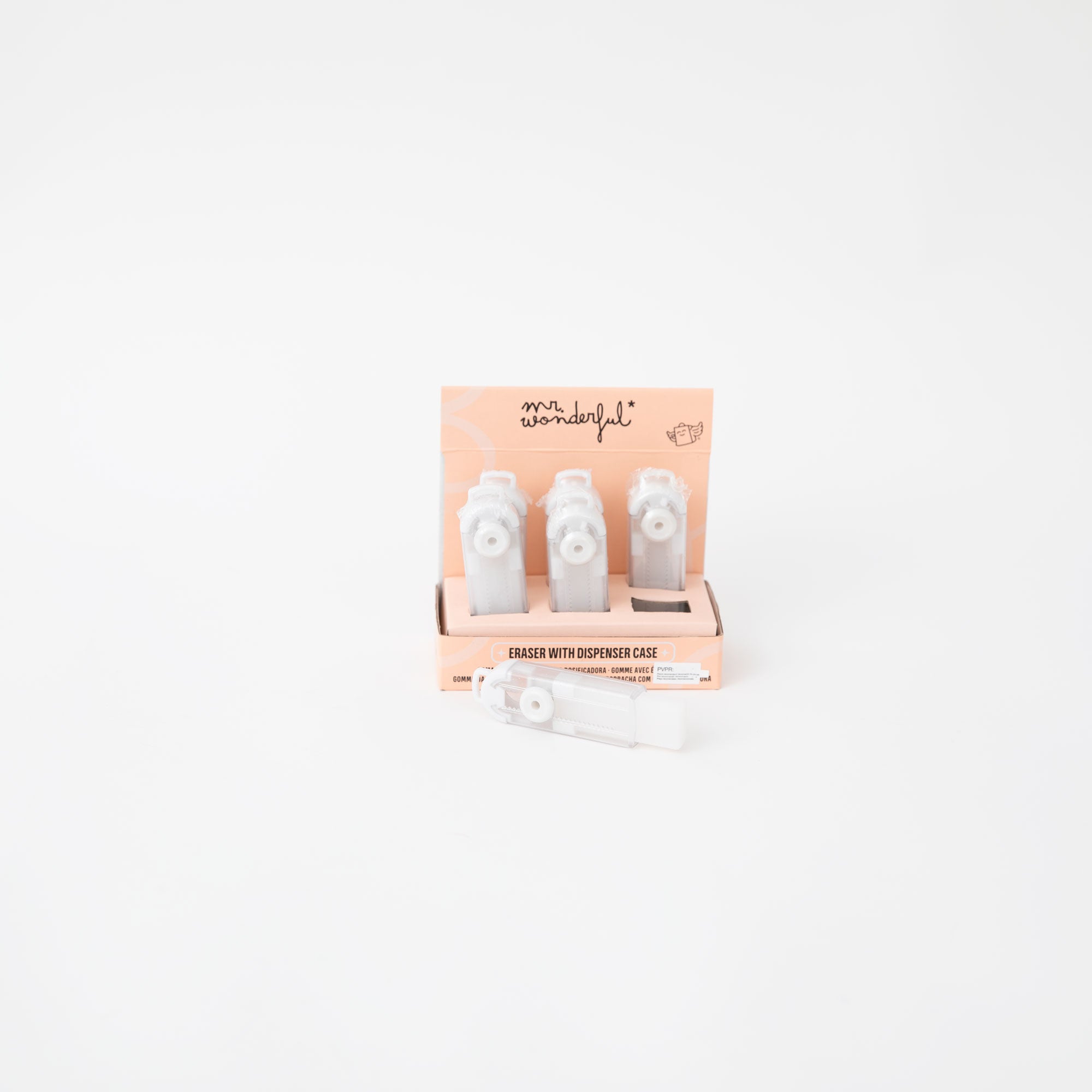 Gomme avec distributeur à molette - Paillettes blanches