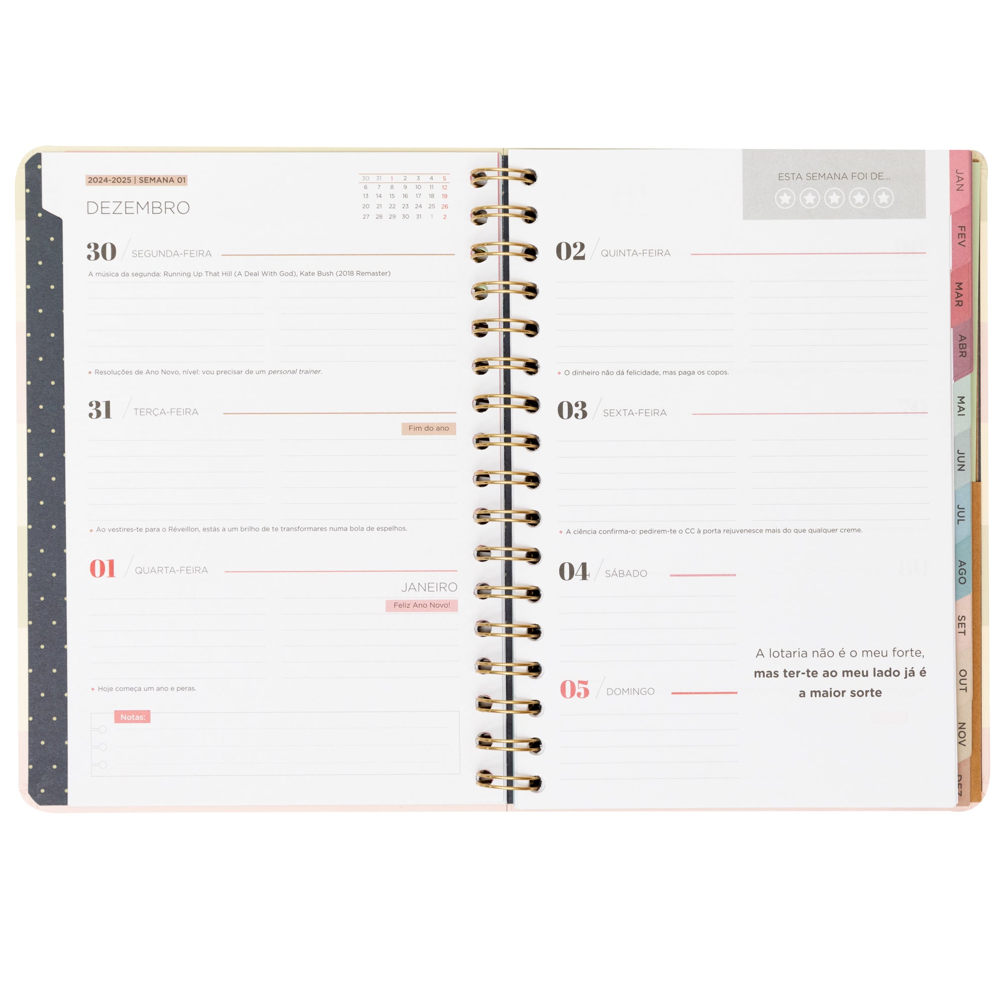 Agenda Office 2025 Semanal - Atreve-te a sonhar e prepara-te para desfrutar.