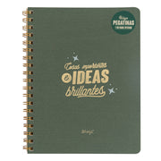 Libreta A5 con mensaje Mr. Wonderful para mujeres - Cosas importantes e ideas brillantes