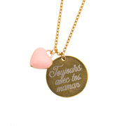 Collier avec message en français pour les mamans Fêtes des Mères Mr. Wonderful - Toujours avec toi, maman