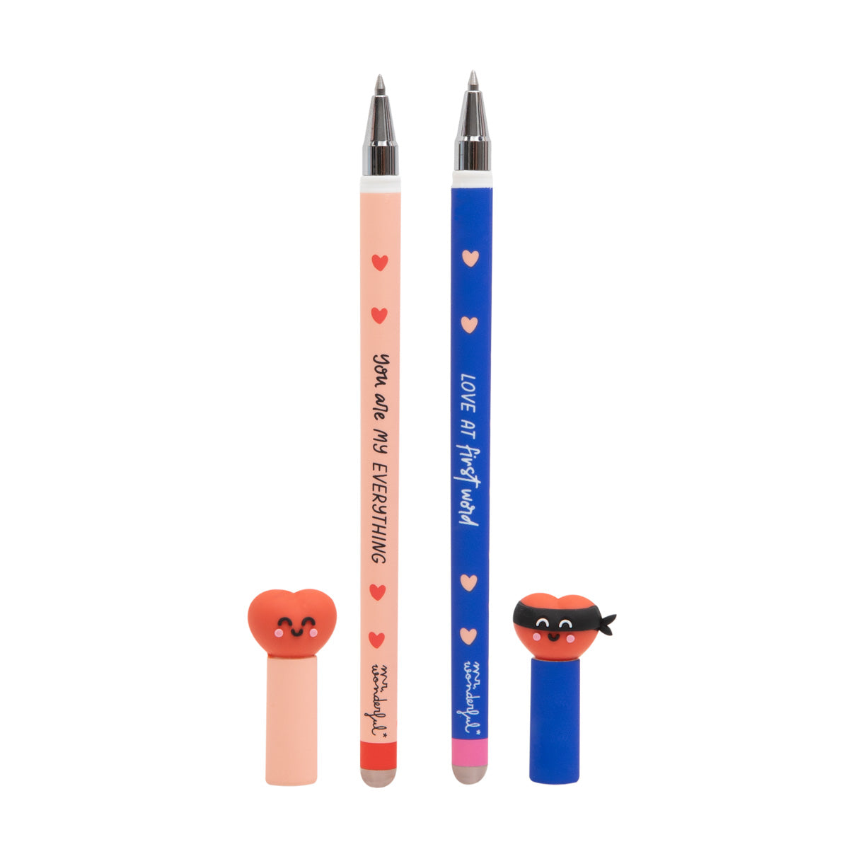 Set of 2 erasable Bo-bo pens for couples - Love at first word
