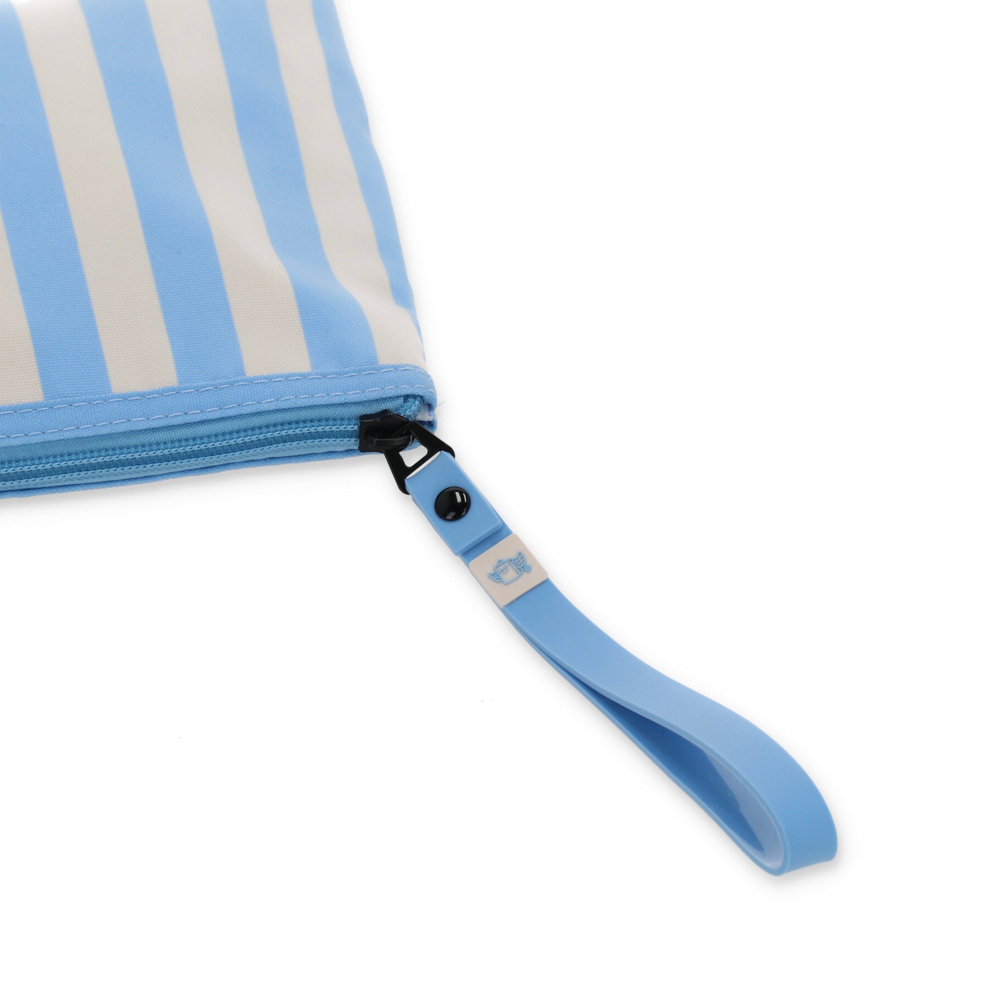 Trousse de toilette imperméable à rayures bleues et beiges - Je suis la crème de la crème