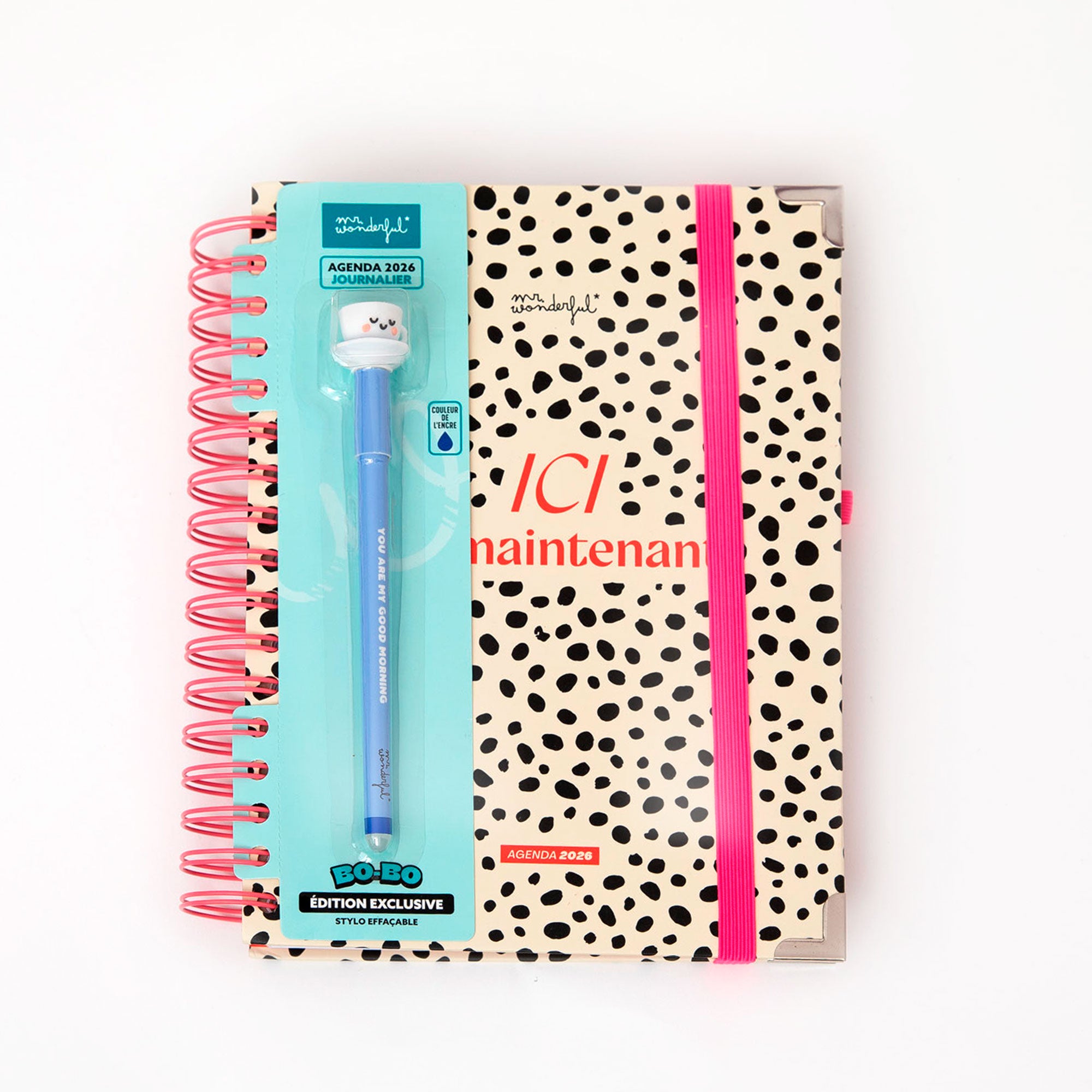 Agenda Office 2026 Journalier - Ici et maintenant | Mr.Wonderful