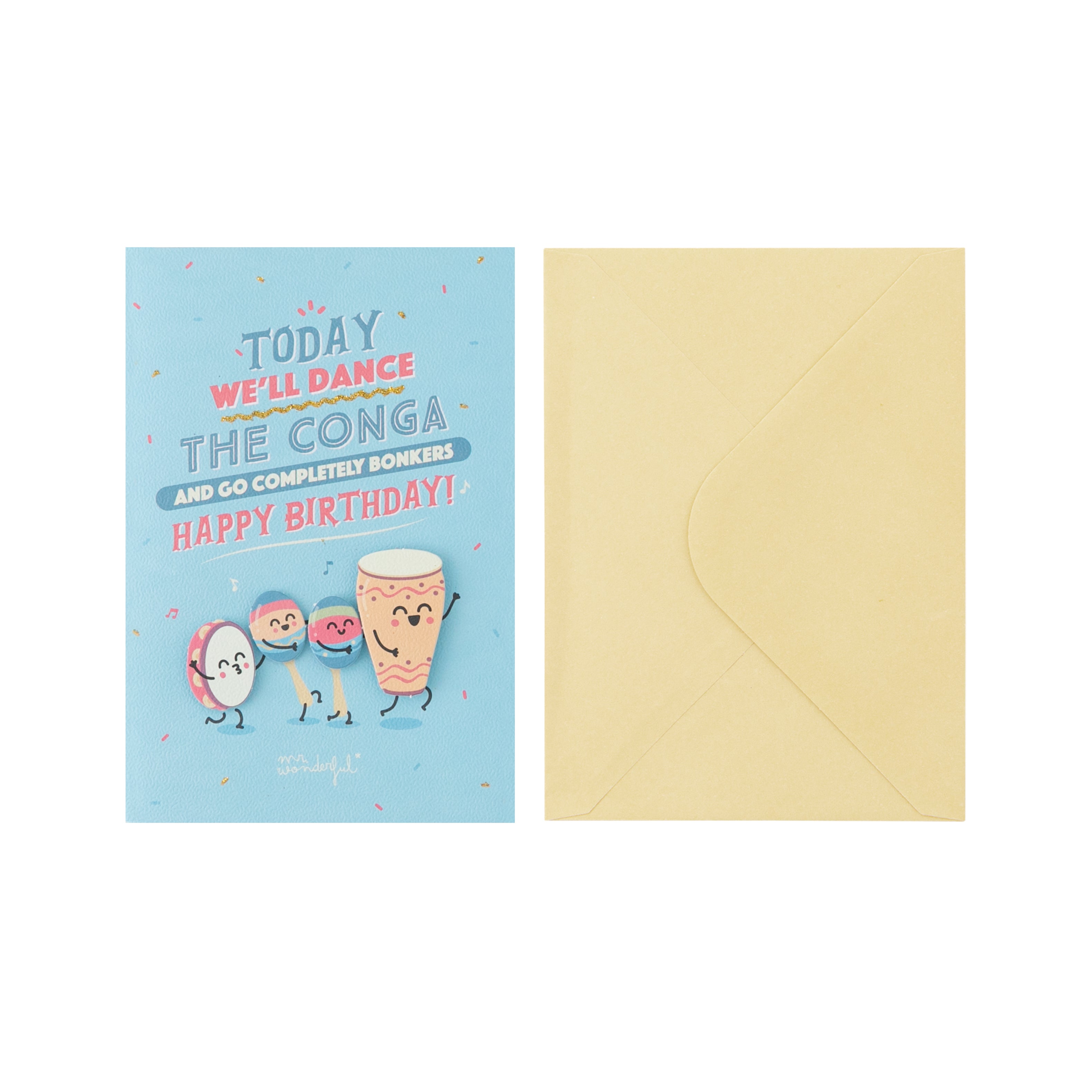 Birthday card - Today we'll dance the conga