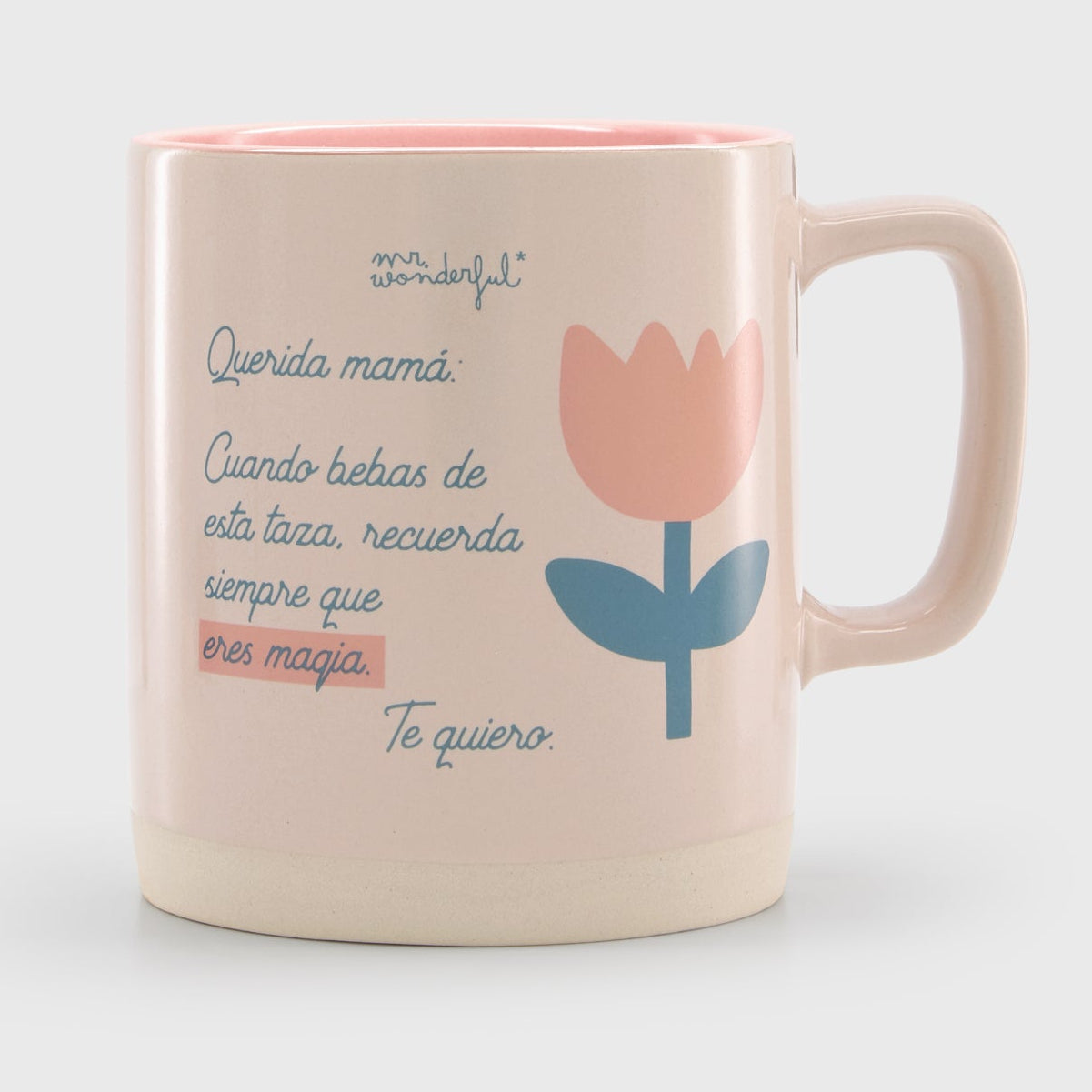 Taza con mensaje Mr. Wonderful para madres - Querida mamá
