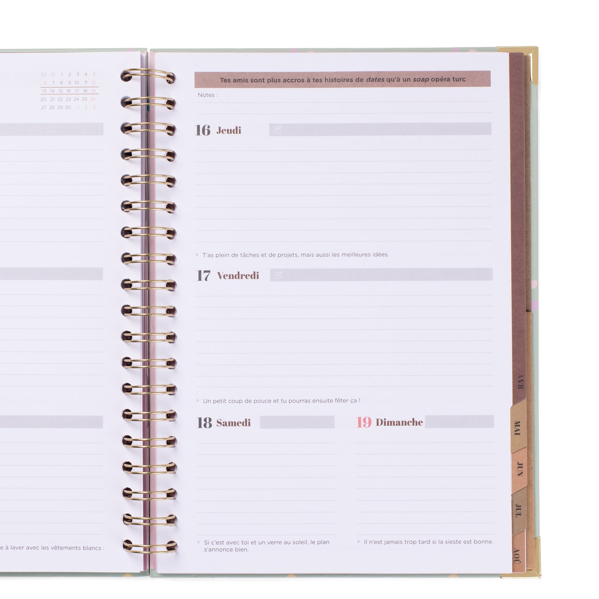 Agenda Office 2025-26 Semainier Grand format - Je vais me laisser surprendre