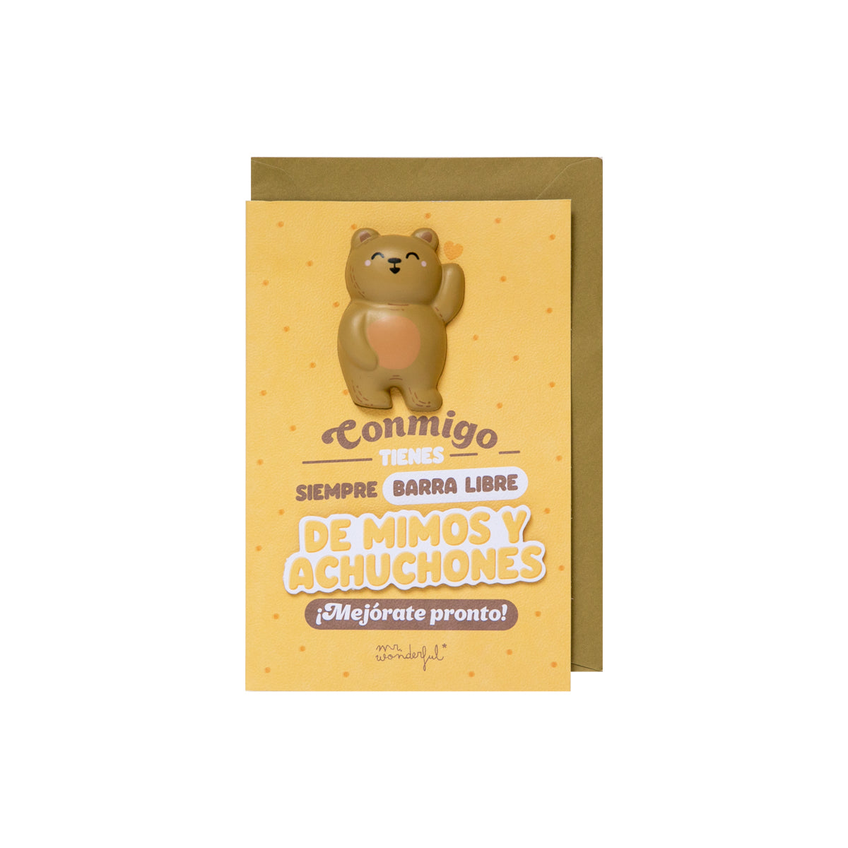Postal squishy - Conmigo tienes siempre barra libre de mimos y achuchones. ¡Mejórate pronto!