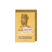 Postal squishy - Conmigo tienes siempre barra libre de mimos y achuchones. ¡Mejórate pronto!