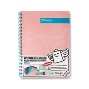 Libreta A4 rosa 120 sheets - Grid paper and micro-perforated