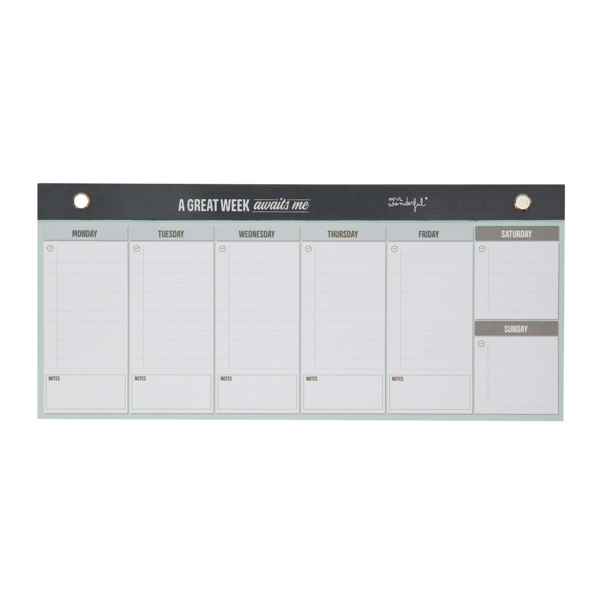 Slim weekly organiser - A great week awaits me