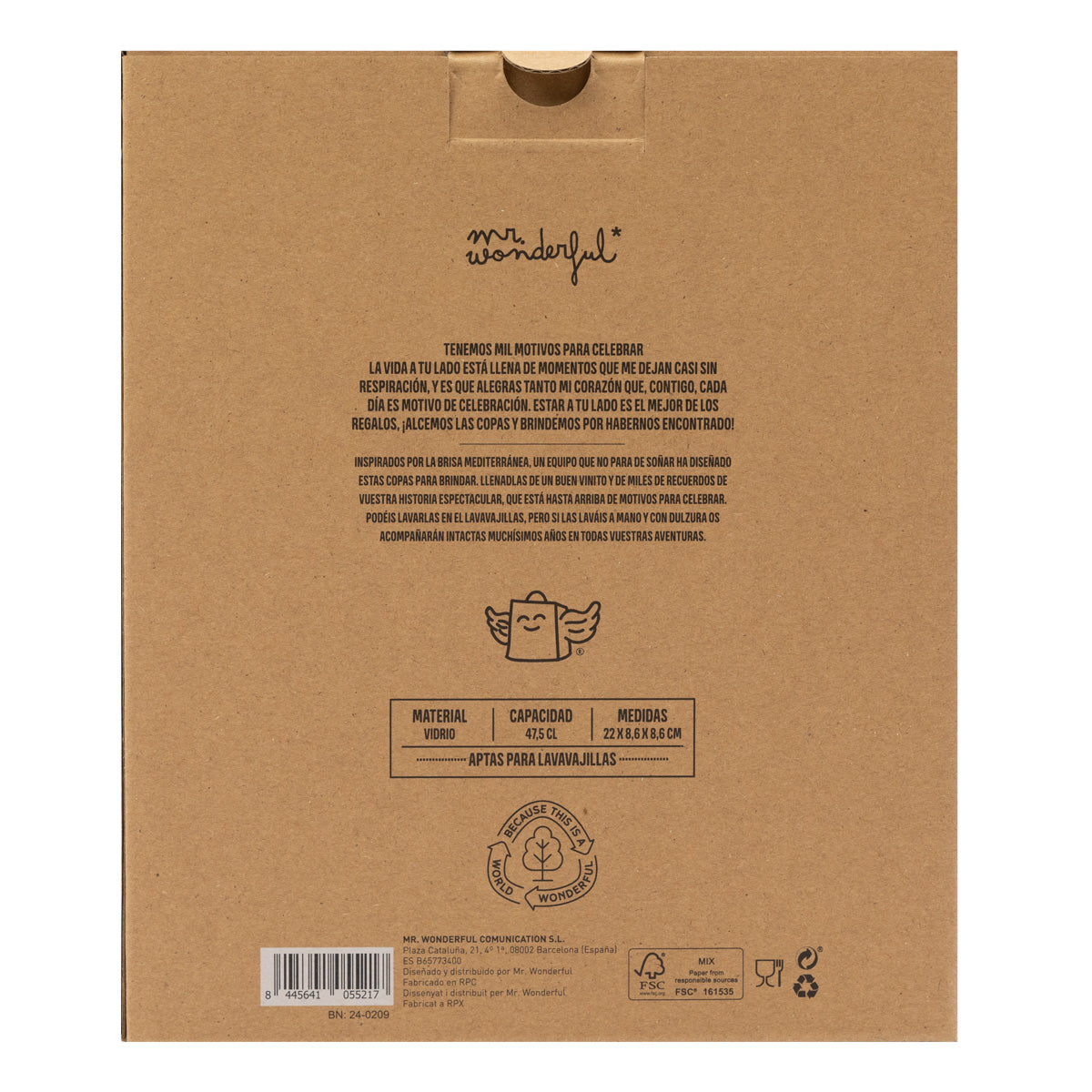 Set de 2 copas de vino - Buena vibra y mejor vino