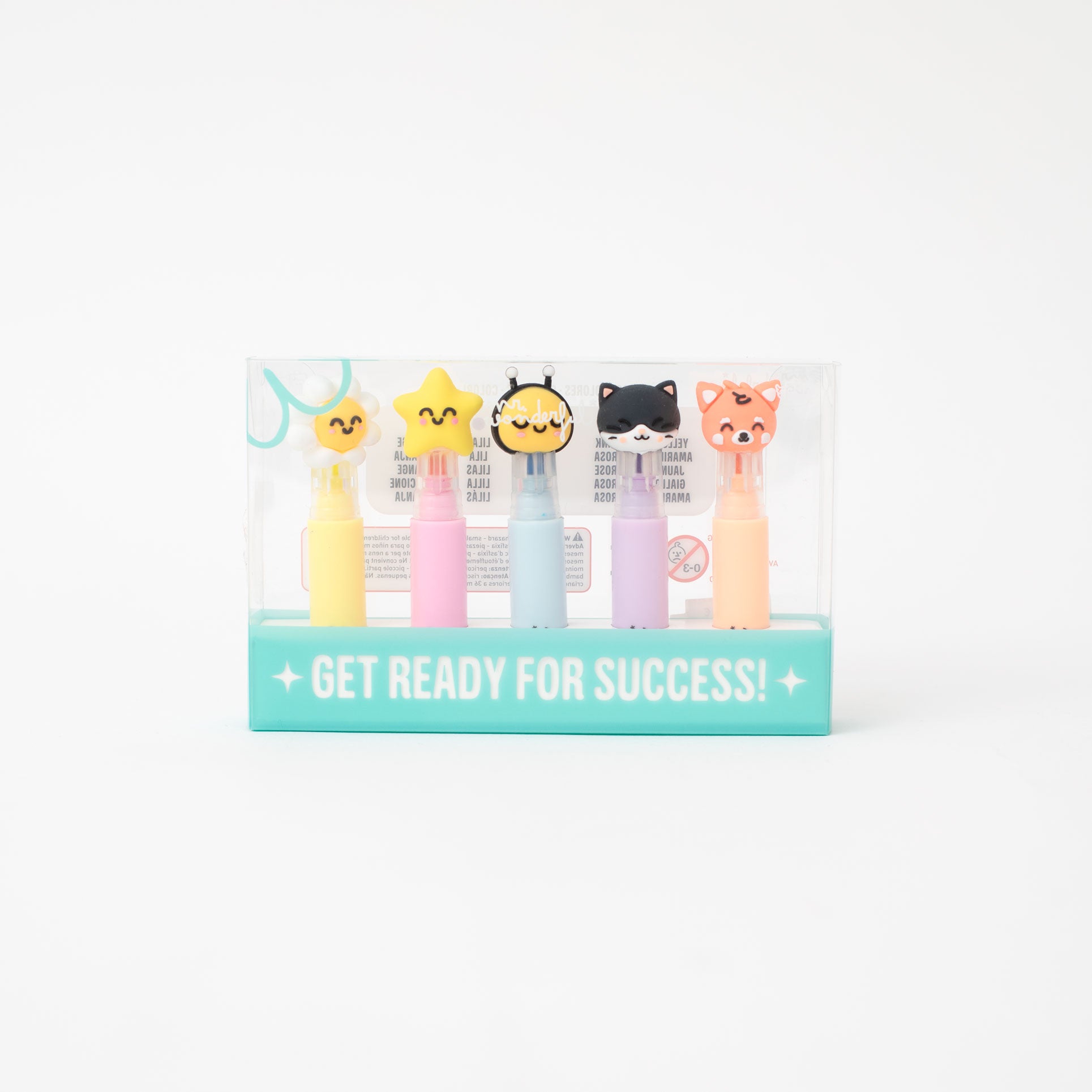 Set de 5 subrayadores pastel – Colores suaves, ideas brillantes - Live in colour