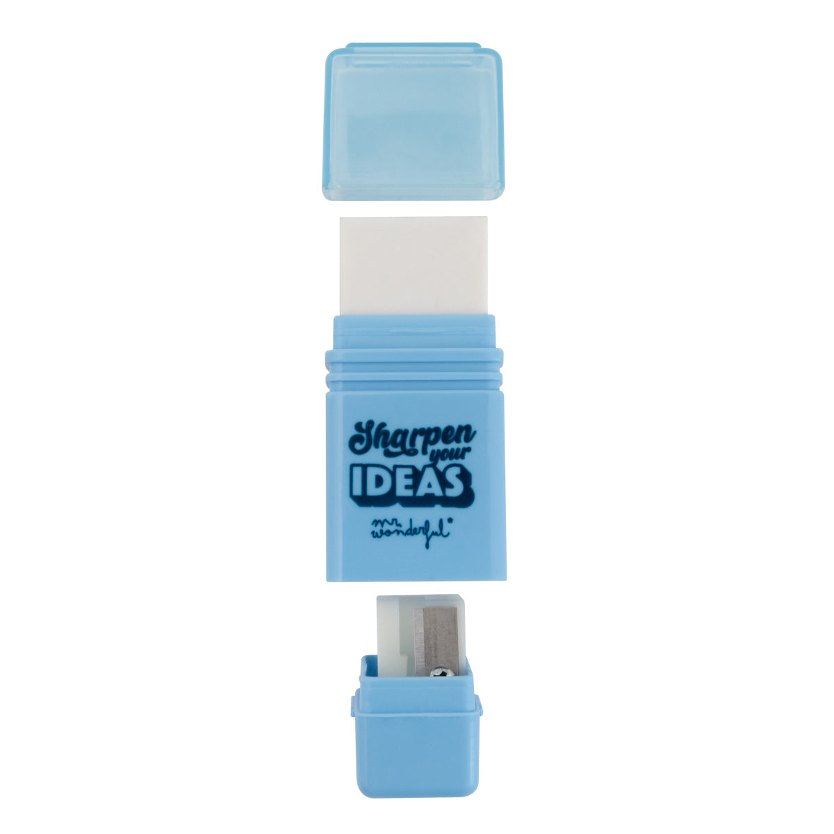 Eraser with pencil sharpener - Sharpen your ideas.