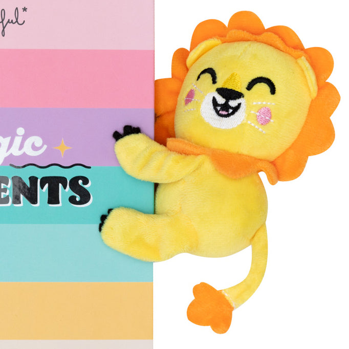 A5 notebook with plush lion - Magic moments
