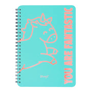 Carnet A5 Licorne menthe - Tu es fantastique 