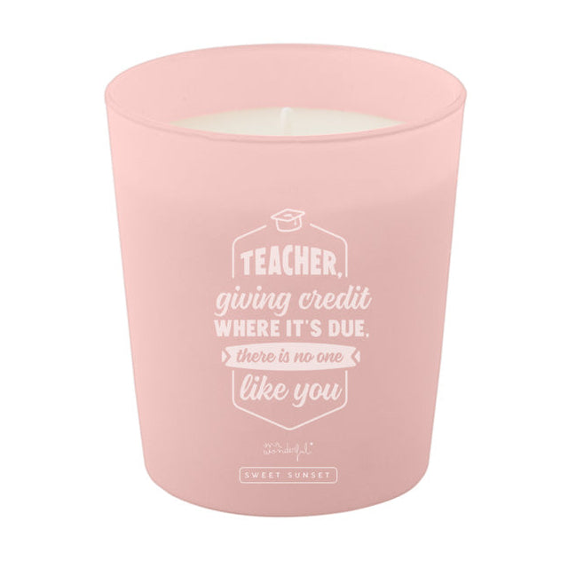 Vela perfumada - Teacher, giving credit where it’s due, there is no one like you