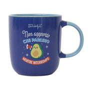 Tazza con messaggio divertente in italiano Mr. Wonderful - Non sopporto che parlino mentre interrompo