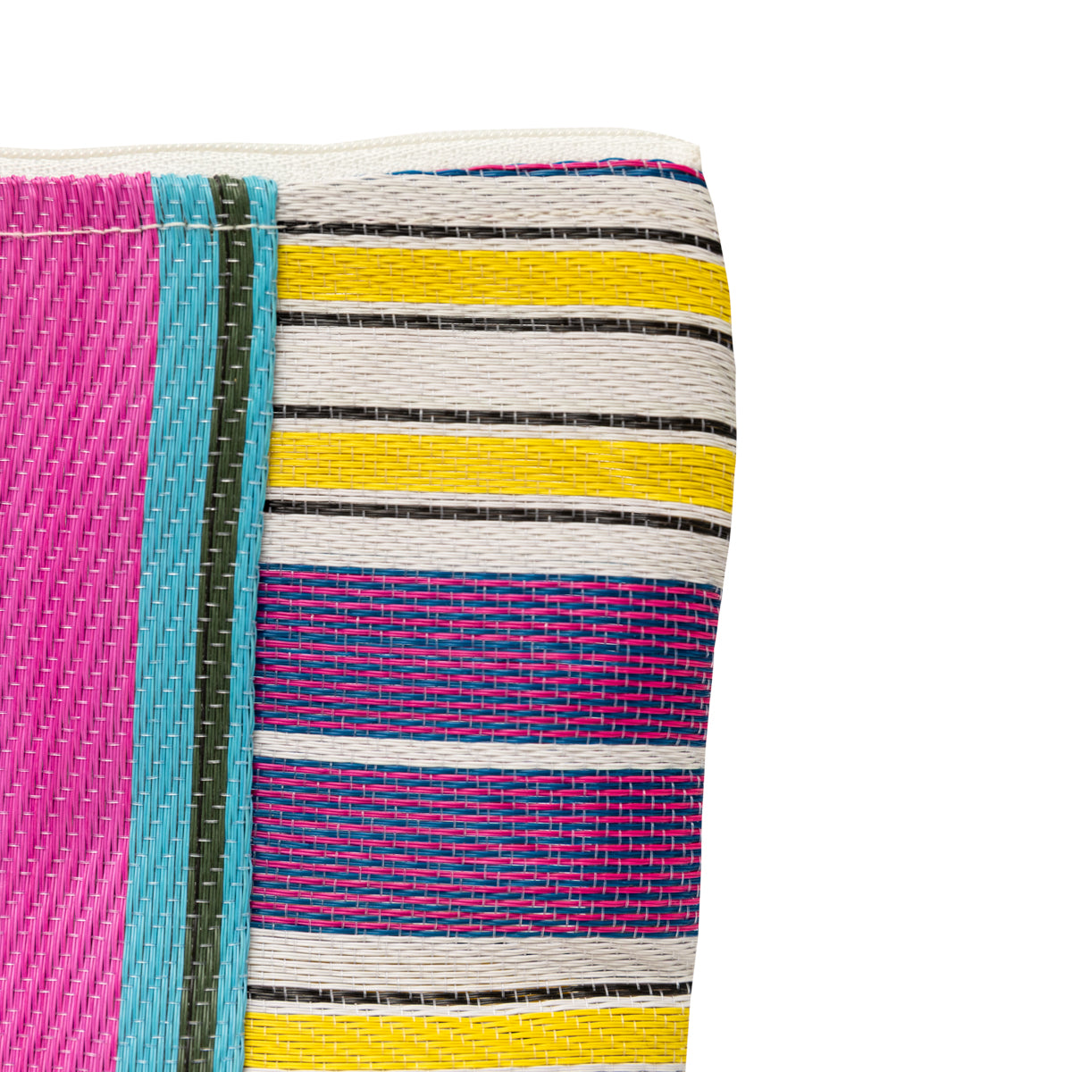 Striped beach toiletry bag – Yellow, blue and purple