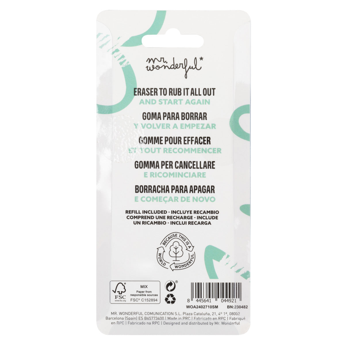 Gomme pour tout effacer et recommencer - Faites de votre mieux ! 