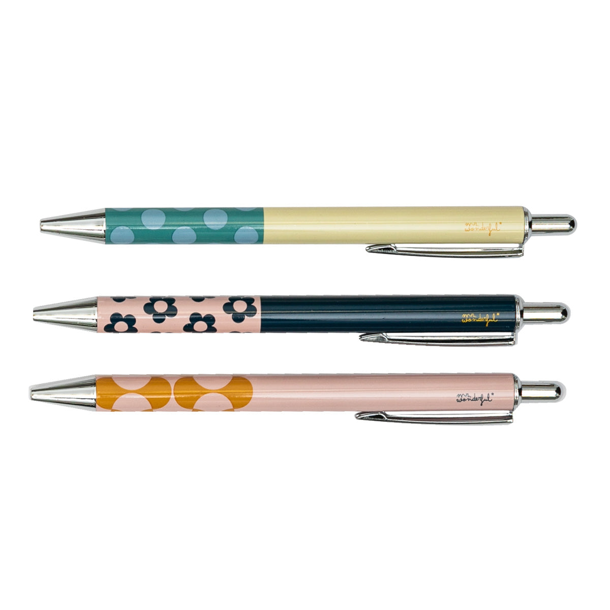 Trousse avec 3 stylos - Savourez chaque instant 