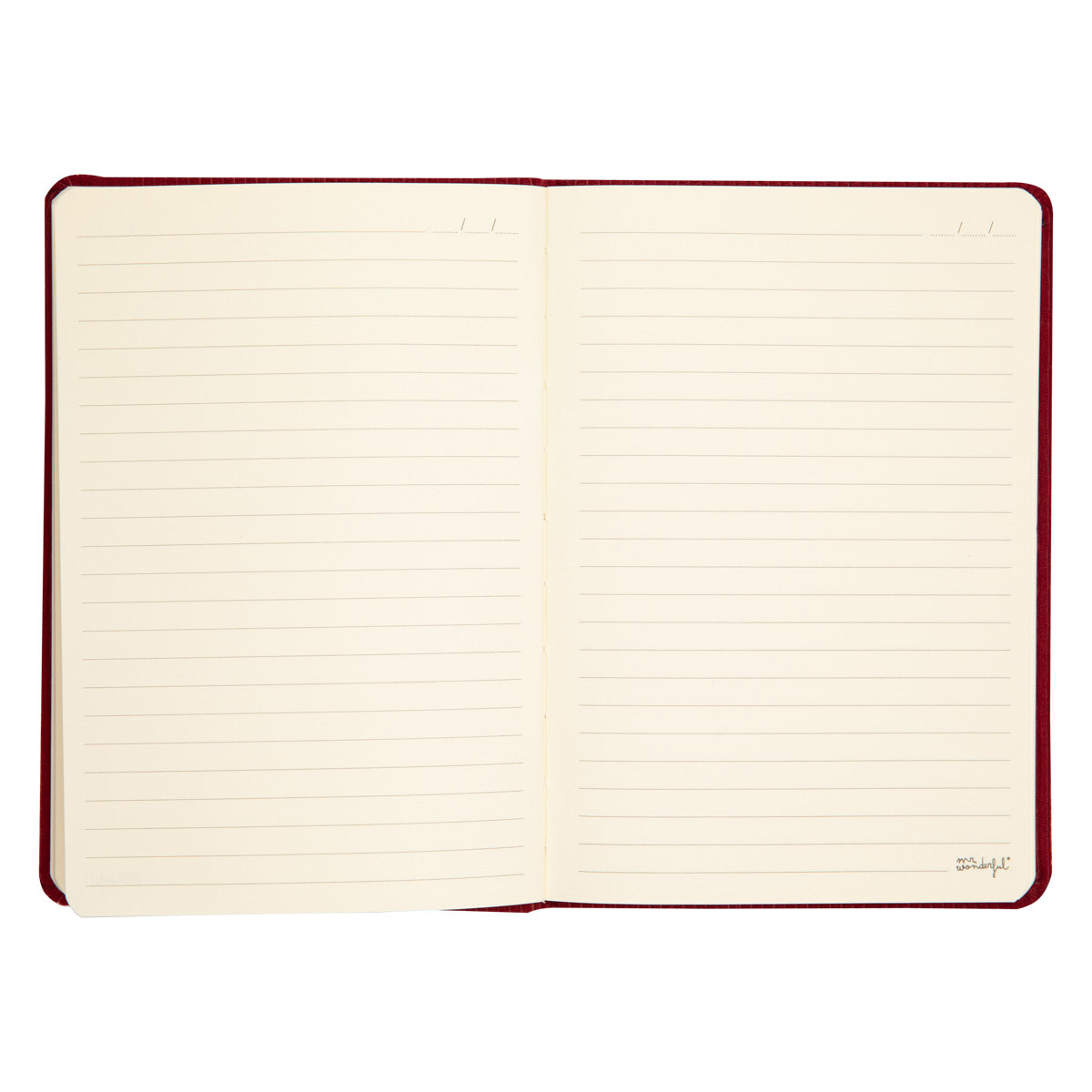 Libreta A6 de pana Mr. wonderful para mujer color berenjena