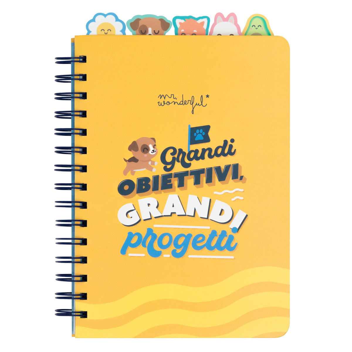 Quaderno A5 con divisori con linguetta - Grandi obiettivi, grandi progetti