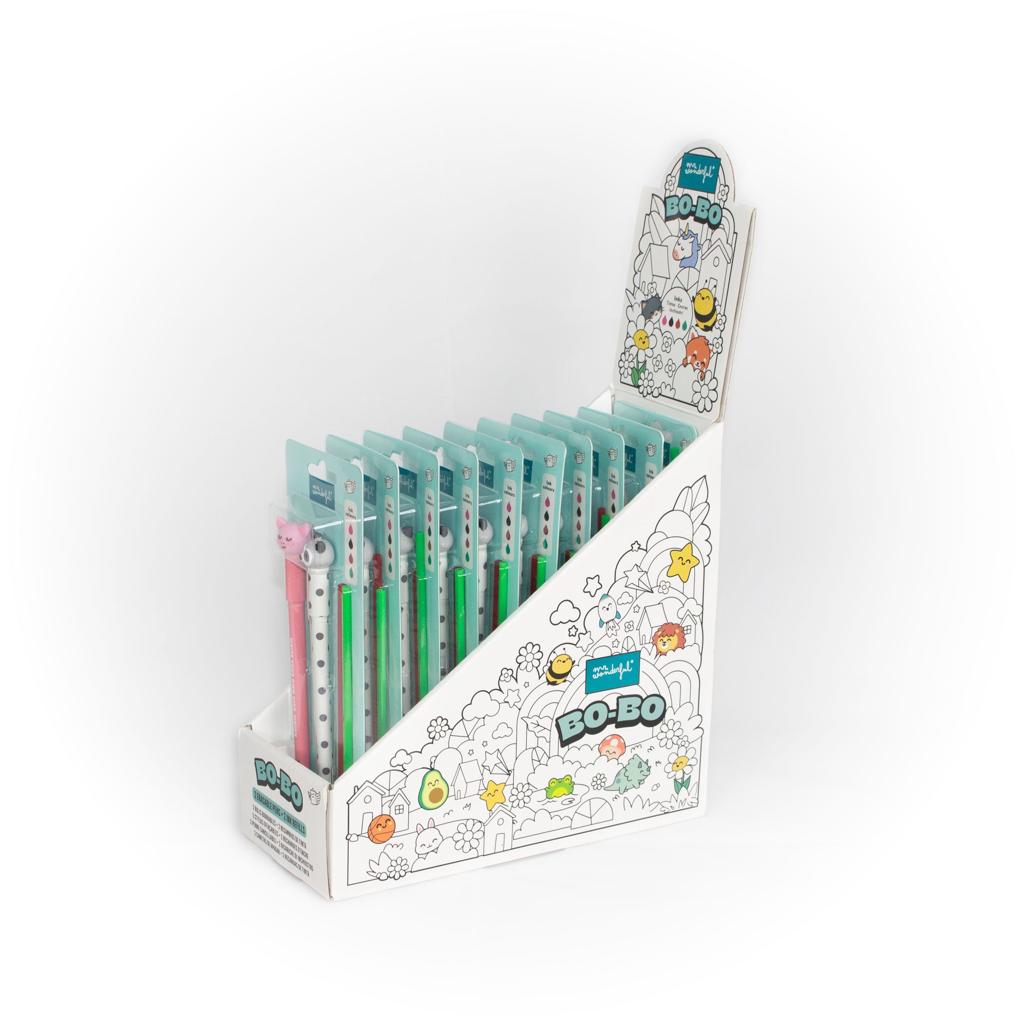 Set de 2 Bolis Borrables  Bo-Bo + 2 refills - Piglet + Racoon
