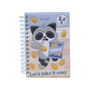 Libreta A5 con squishy Lazy mapache - Let's take it easy | Mr.Wonderful