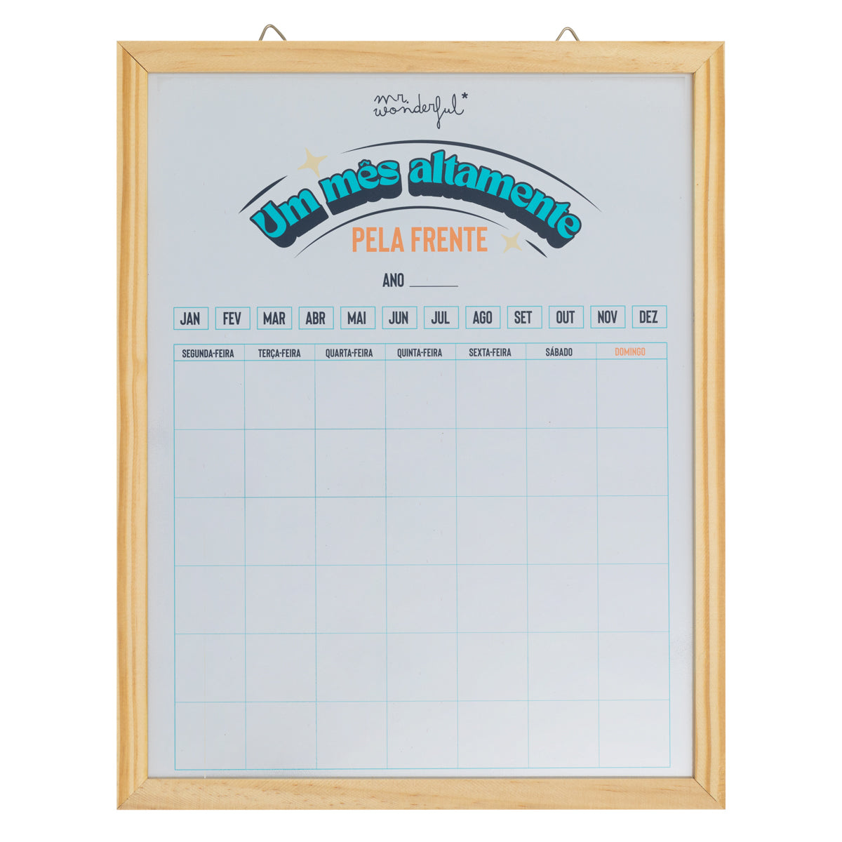 Organizador mensal de quadro branco para a parede - Um mês altamente pela frente