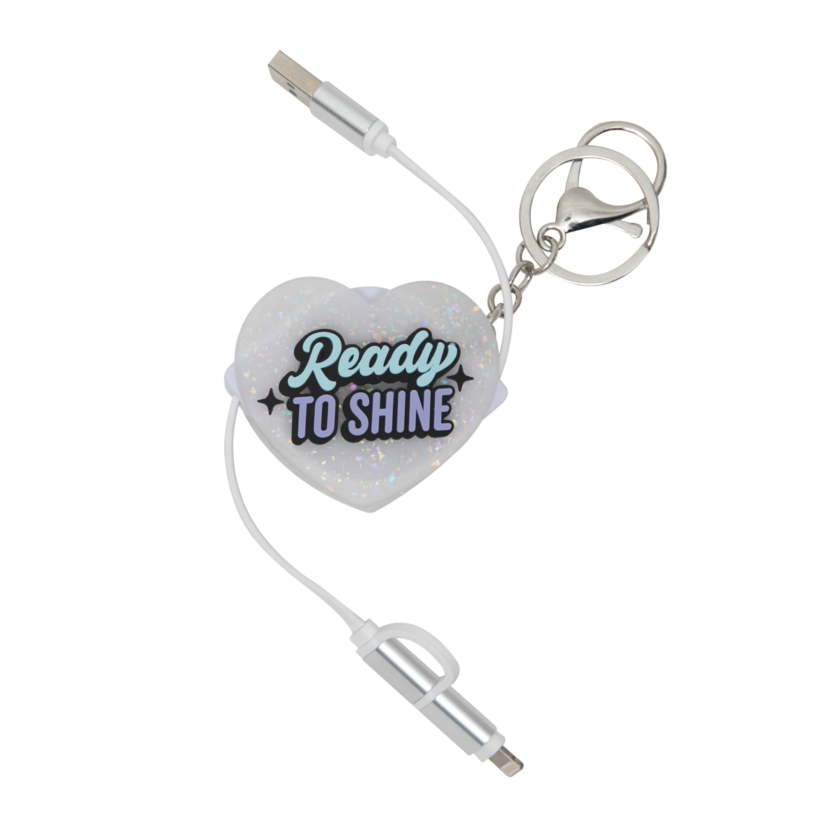 Keyring with phone charger - Ready to shine