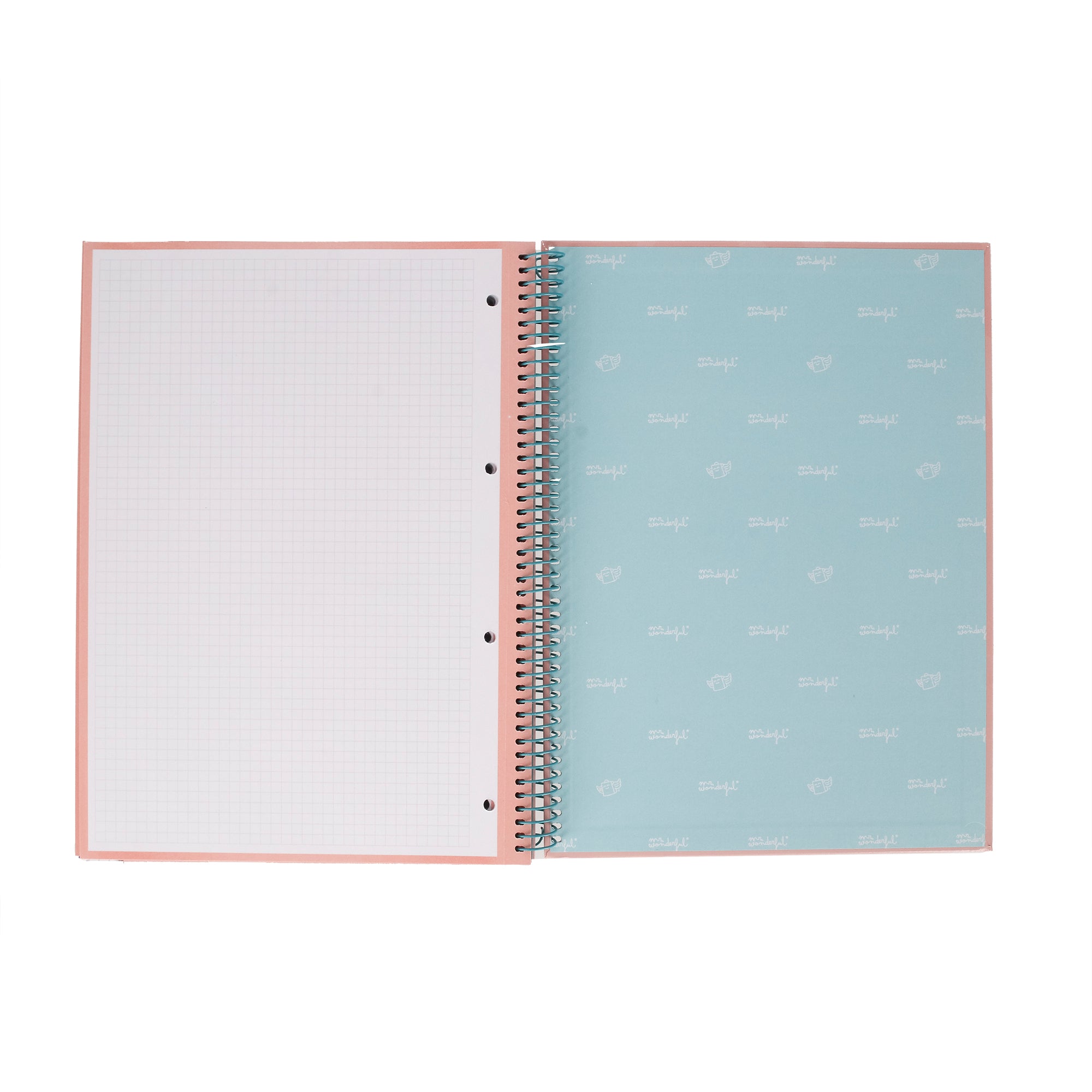 Libreta A4 rosa 120 sheets - Grid paper and micro-perforated