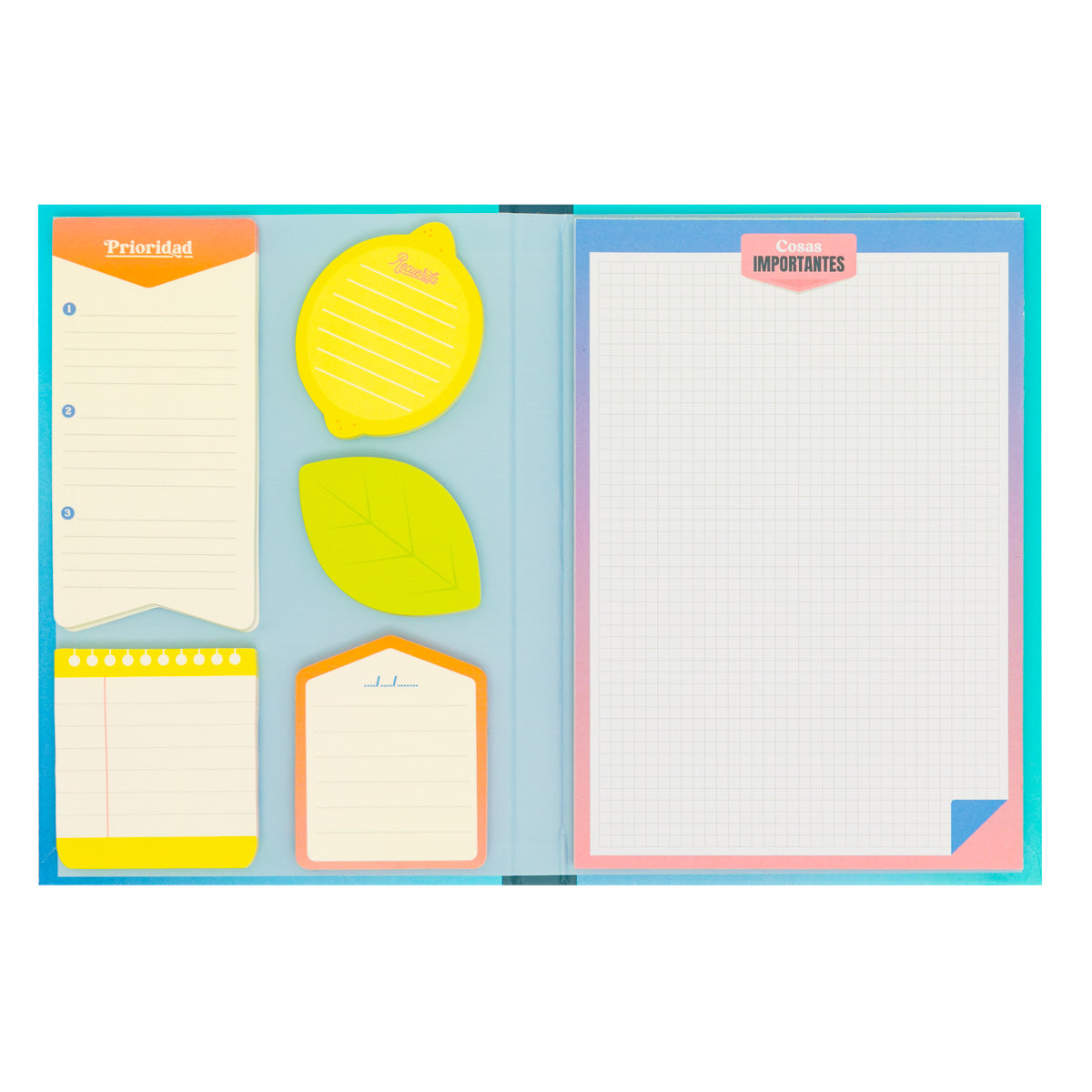 Carnet de notes autocollantes bleu - Vos projets, vos rendez-vous et tout ce dont vous avez besoin 