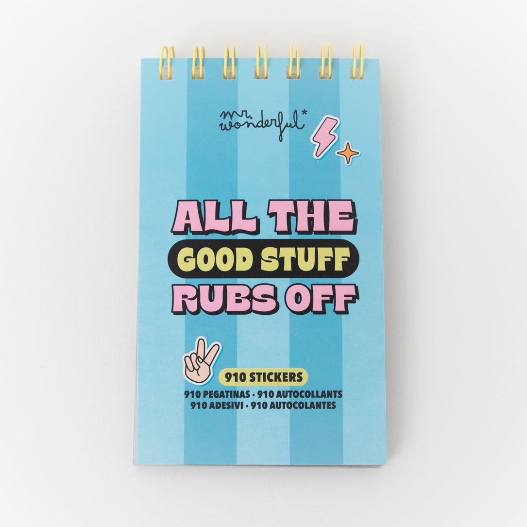 Bloc de pegatinas transparentes Mr. Wonderful - All the good stuff rubs off