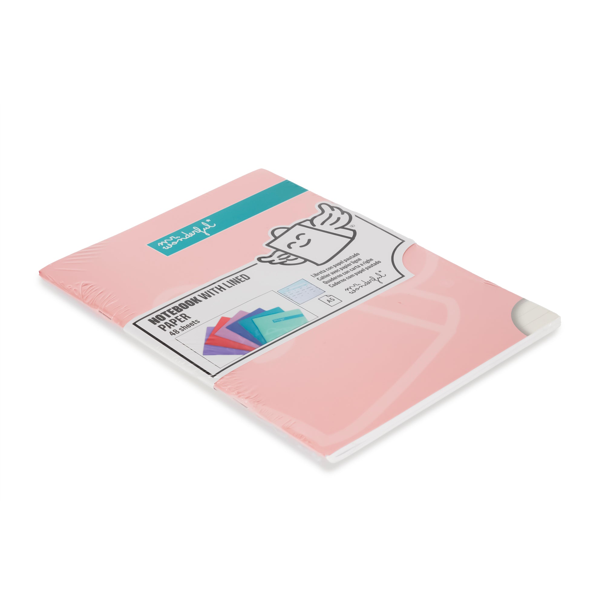 Pink A5 notebook 48 sheets - Lined paper