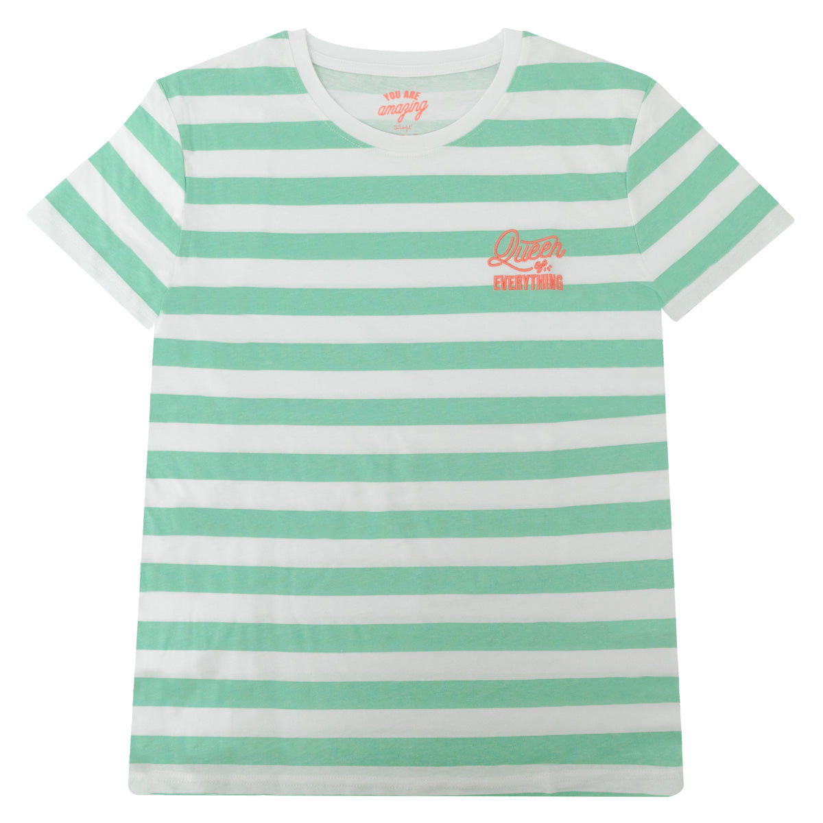 Green T-shirt with short sleeves S size - Queen of everything
