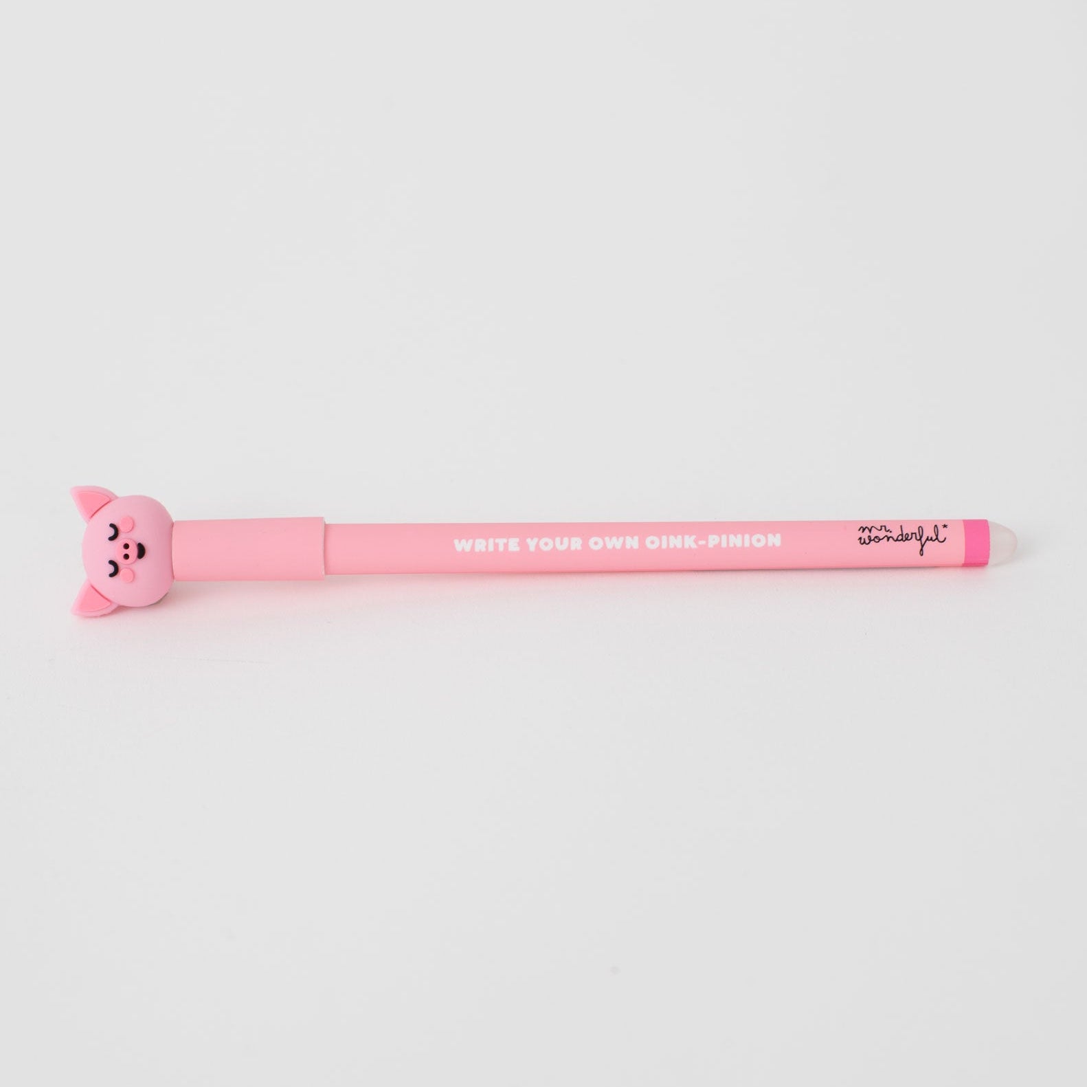 Boli borrable con mensaje de Mr. Wonderful cerdito