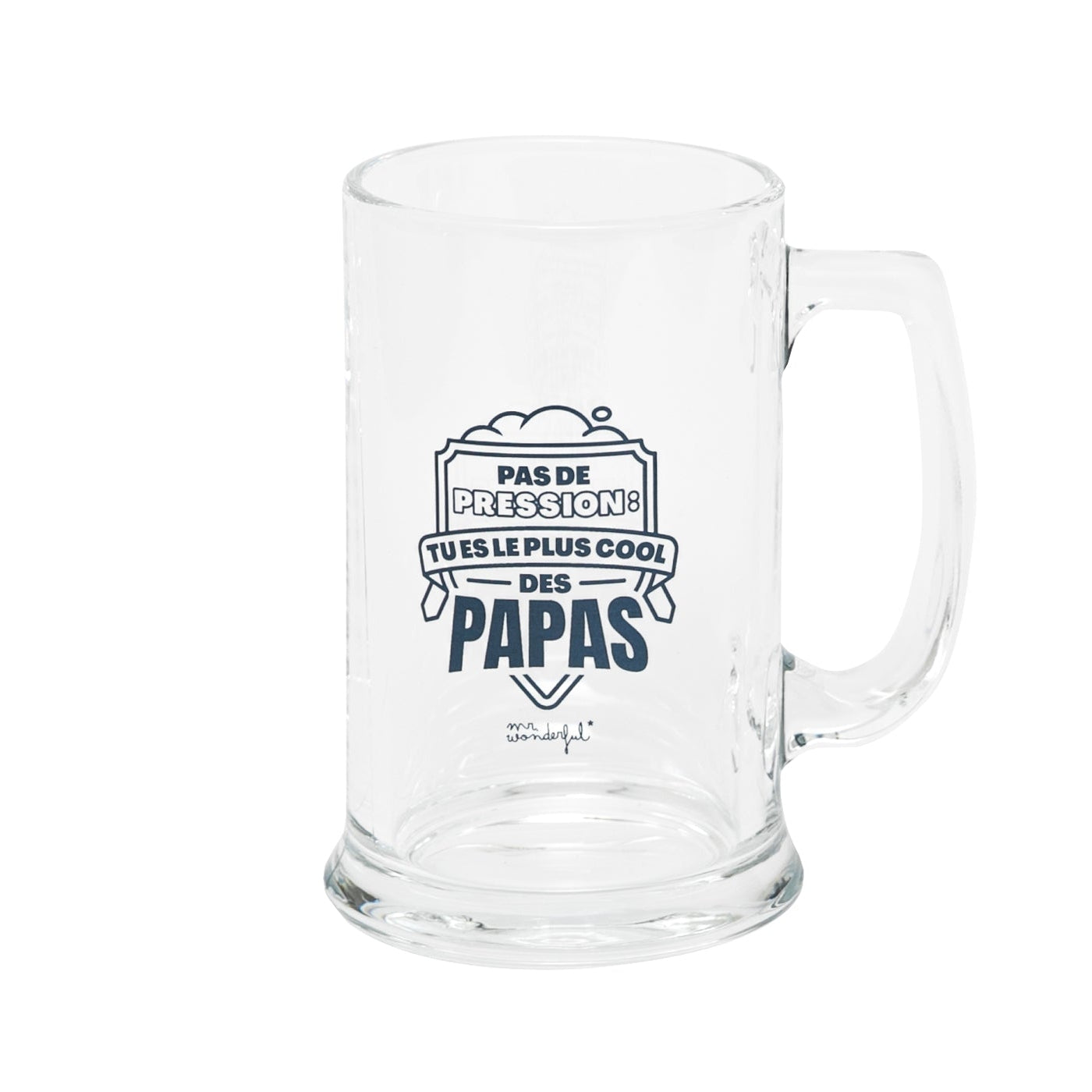 Chope de bière avec message pour pères Mr. Wonderful - Tu es le plus cool des papas